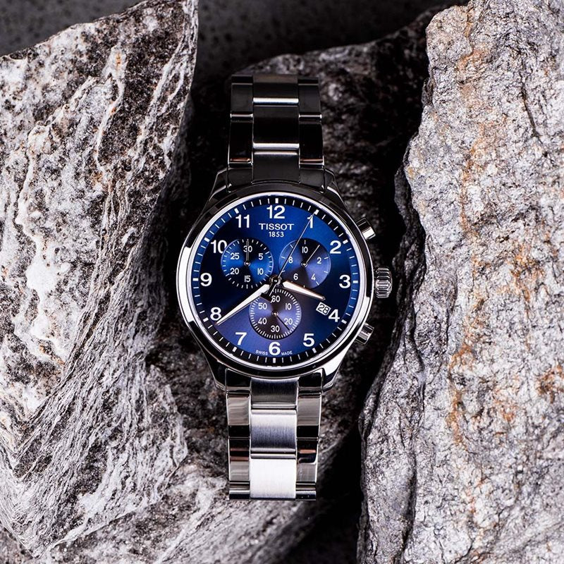  Shop Authentic Tissot T Sport Chrono XL Classic Blue Dial Silver Steel Strap Watch For Men - T116.617.11.047.01 - Luxxuri
