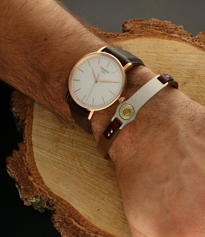 Shop Authentic Tissot Everytime Gent Silver Dial Brown Leather Strap Watch for Men - T143.410.36.011.00 - Luxxuri