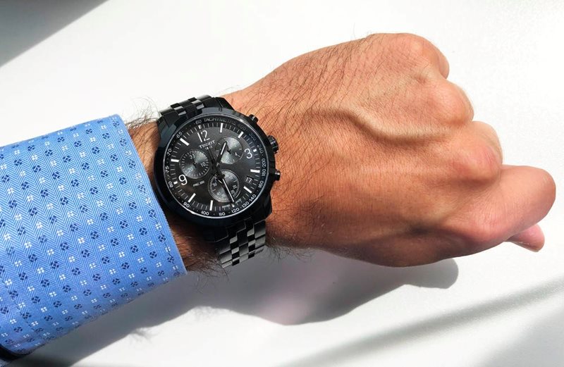  Shop Authentic Tissot PRC 200 Chronograph Black Dial Black Steel Strap Watch For Men - T114.417.33.057.00 - Luxxuri
