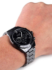  Shop Authentic Hugo Boss Ikon Chronograph Black Dial Black Steel Strap Watch for Men - 1512961 - Luxxuri