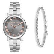  Shop Authentic Michael Kors Norie Grey Dial Silver Stainless Steel Strap Watch for Women - MK3559 - Luxxuri