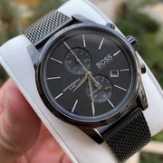  Shop Authentic Hugo Boss Associate Black Dial Black Mesh Bracelet Watch for Men - 1513769 - Luxxuri
