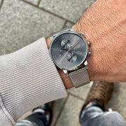  Shop Authentic Hugo Boss Integrity Grey Dial Silver Mesh Bracelet Watch for Men - 1513807 - Luxxuri