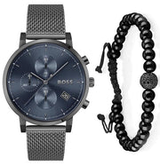  Shop Authentic Hugo Boss Skymaster Chronograph Grey Dial Grey Mesh Bracelet Watch for Men  - 1513934 - Luxxuri