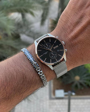  Shop Authentic Hugo Boss Associate Black Dial Silver Mesh Bracelet Watch for Men - 1513805 - Luxxuri