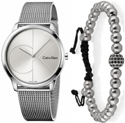  Shop Authentic Calvin Klein Minimal Silver Dial Silver Mesh Bracelet Watch for Men - K3M2112Z - Luxxuri