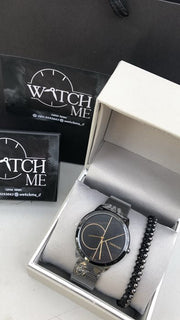  Shop Authentic Calvin Klein Minimal Black Dial Black Mesh Bracelet Watch for Men - K3M214X1 - Luxxuri