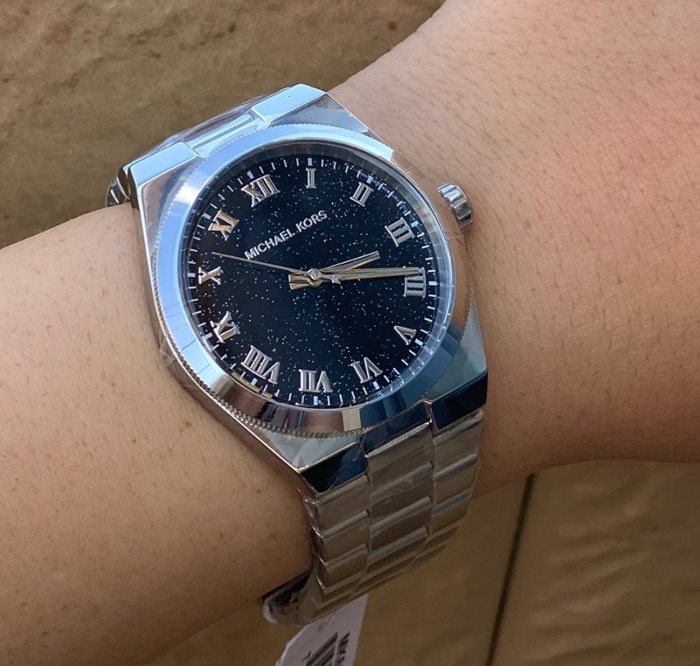  Shop Authentic Michael Kors Channing Midnight Blue Dial Silver Steel Strap Watch for Women - MK6113 - Luxxuri