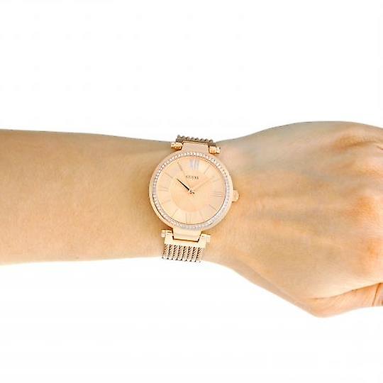  Shop Authentic Guess Soho Rose Gold Dial Stainless Steel Watch For Women - W0638L4 - Luxxuri