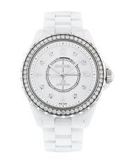 Shop Authentic Chanel J12 Quartz Diamonds White Dial White Steel Strap Watch for Women - J12 H3110 - Luxxuri