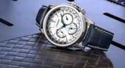  Shop Authentic Citizen Eco Drive Calendrier White Dial Blue Leather Strap Watch For Men - BU2020-11A - Luxxuri