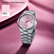  Shop Authentic Citizen x Pantone Automatic Dreamy Pink Dial Silver Steel Strap Watch For Men - NJ0158-89X - Luxxuri
