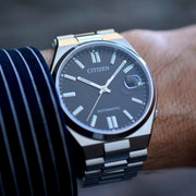 Shop Authentic Citizen Tsuyosa Automatic Black Dial Silver Steel Strap Watch For Men - NJ0150-81E - Luxxuri