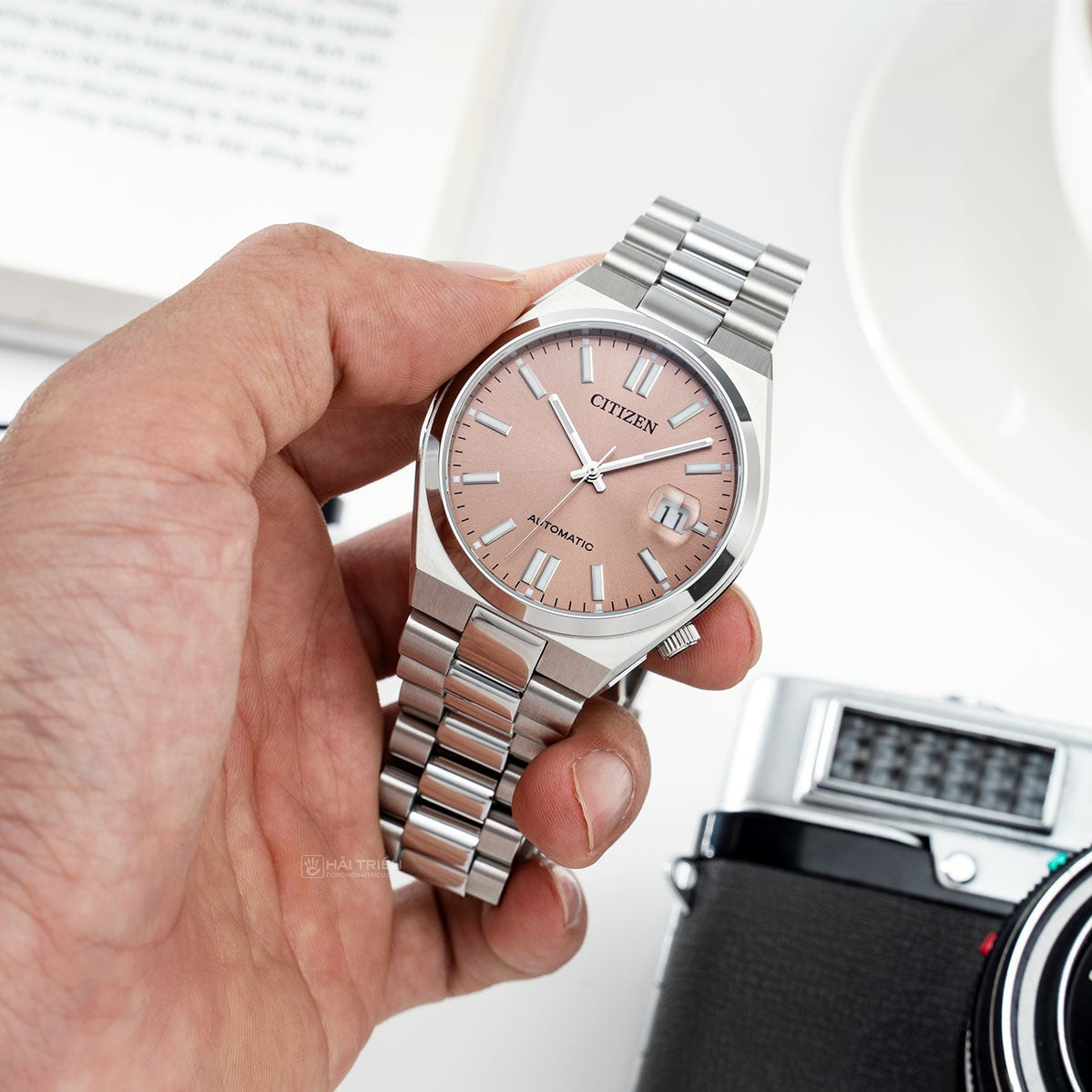  Shop Authentic Citizen x Pantone Automatic Warm Sand Dial Silver Steel Strap Watch For Men - NJ0158-89Y - Luxxuri