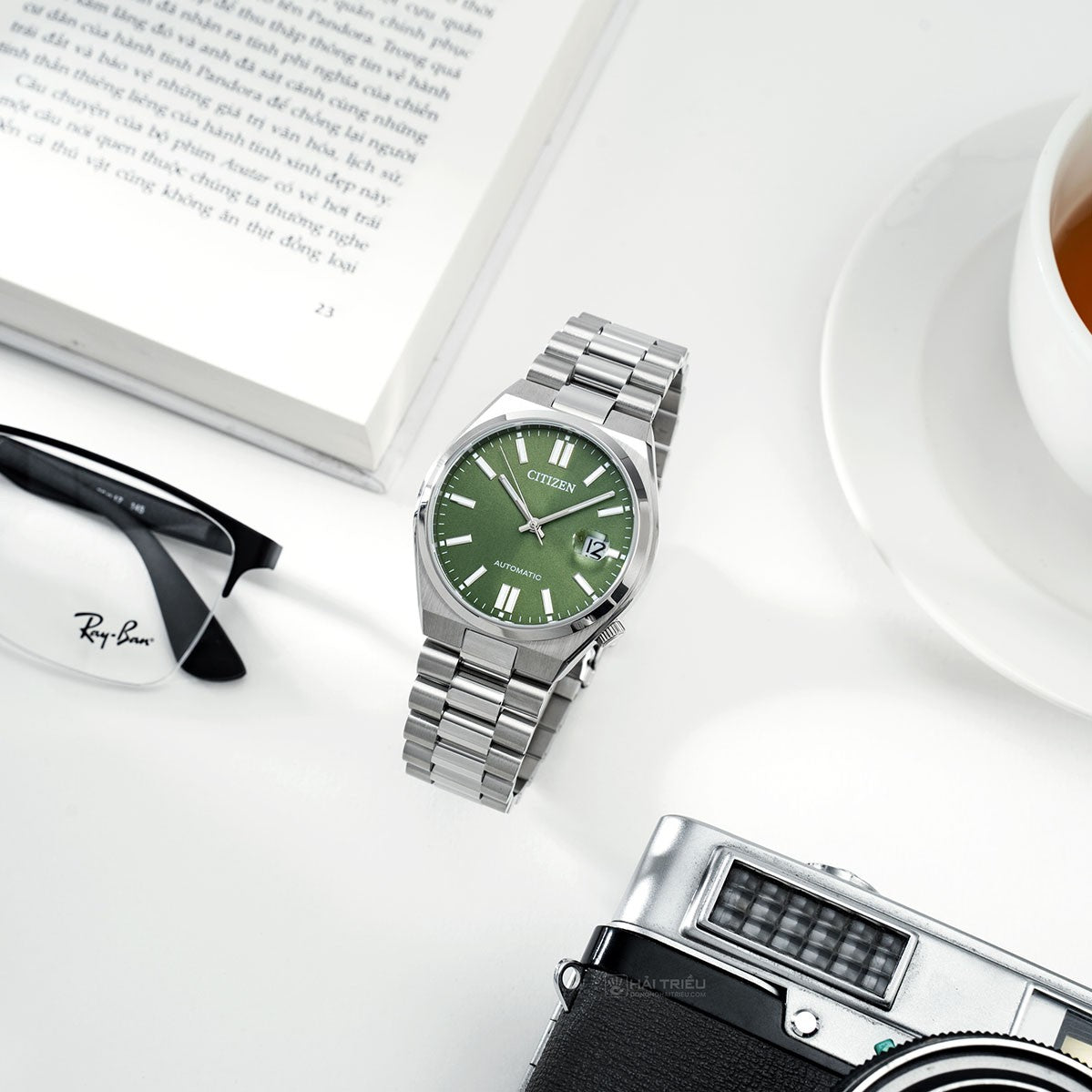  Shop Authentic Citizen x Pantone Automatic Peaceful Green Dial Silver Steel Strap Watch For Men - NJ0158-89Z - Luxxuri