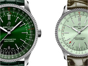 Shop Authentic Breitling Navitimer Automatic 35 Green Dial Green Leather Strap Watch for Women - A17395361L1P1 - Luxxuri