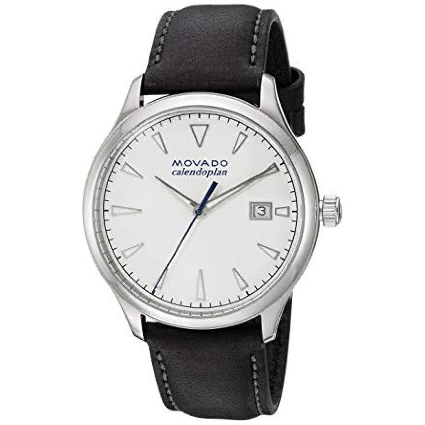  Shop Authentic Movado Heritage Calendoplan White Dial Black Leather Strap Watch for Men - 3650002 - Luxxuri