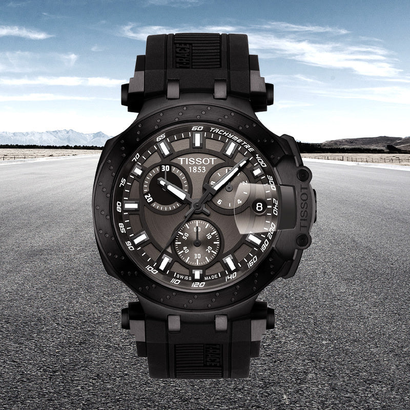  Shop Authentic Tissot T Race Chronograph Anthracite Black Dial Black Silicone Strap Watch For Men - T115.417.37.061.03 - Luxxuri