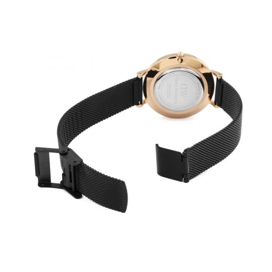  Shop Authentic Daniel Wellington Petite Ashfield Black Dial Black Mesh Strap Watch for Women - DW00100307 - Luxxuri