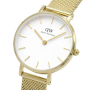  Shop Authentic Daniel Wellington Classic Petite Evergold White Dial Gold Mesh Bracelet Watch For Women - DW00100350 - Luxxuri