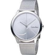  Shop Authentic Calvin Klein Minimal Silver Dial Silver Mesh Bracelet Watch for Men - K3M2112Z - Luxxuri