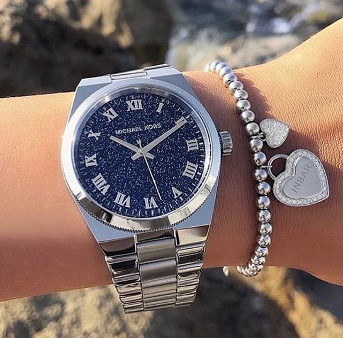  Shop Authentic Michael Kors Channing Midnight Blue Dial Silver Steel Strap Watch for Women - MK6113 - Luxxuri