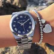  Shop Authentic Michael Kors Channing Midnight Blue Dial Silver Steel Strap Watch for Women - MK6113 - Luxxuri