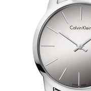  Shop Authentic Calvin Klein City Silver Dial Silver Steel Strap Watch for Women - K2G23148 - Luxxuri