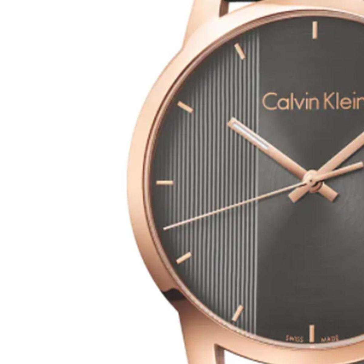  Shop Authentic Calvin Klein City Quartz Black Dial Black Leather Strap Watch for Men - K2G2G6CZ - Luxxuri