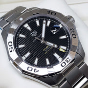  Shop Authentic Tag Heuer Aquaracer Automatic Black Dial Silver Steel Strap Watch for Men - WAY2010.BA0927 - Luxxuri