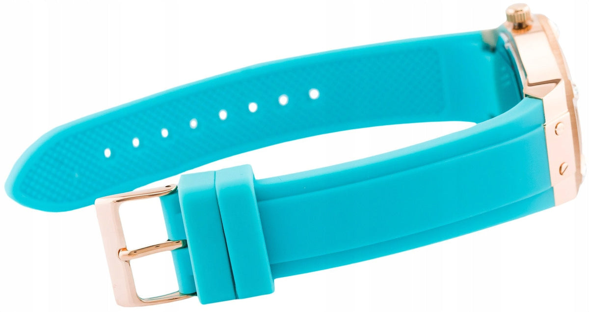  Shop Authentic Guess Jet Setter White Dial Turquoise Silicone Strap Watch For Women - W0564L3 - Luxxuri