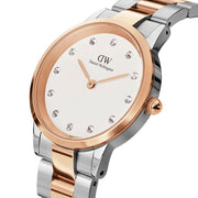  Shop Authentic Daniel Wellington Iconic Link White Dial Two Tone Steel Strap Watch For Women - DW00100359 - Luxxuri