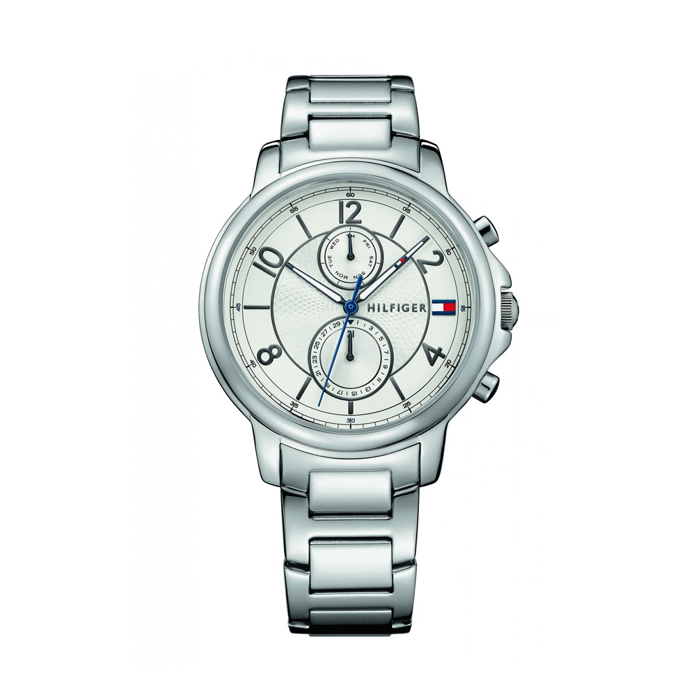  Shop Authentic Tommy Hilfiger Claudia White Dial Silver Steel Strap Watch for Women - 1781819 - Luxxuri