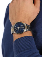  Shop Authentic Fossil Neutra Chronograph Blue Dial Two Tone Steel Strap Watch for Men - FS5706 - Luxxuri