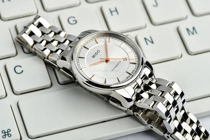  Shop Authentic Mido Baroncelli III Automatic Silver Dial Silver Steel Strap Watch For Women - M7600.4.10.1 - Luxxuri