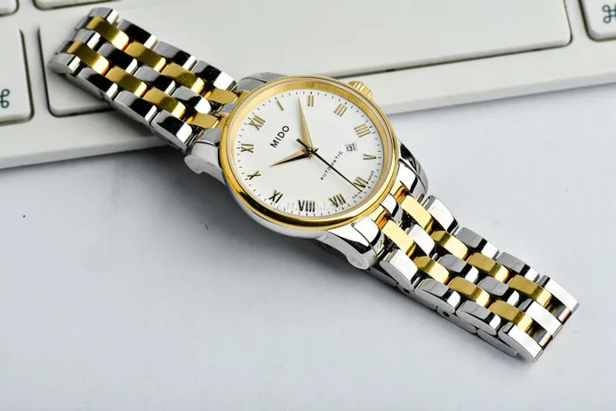  Shop Authentic Mido Baroncelli III Automatic White Dial Two Tone Steel Strap Watch For Women - M7600.9.26.1 - Luxxuri