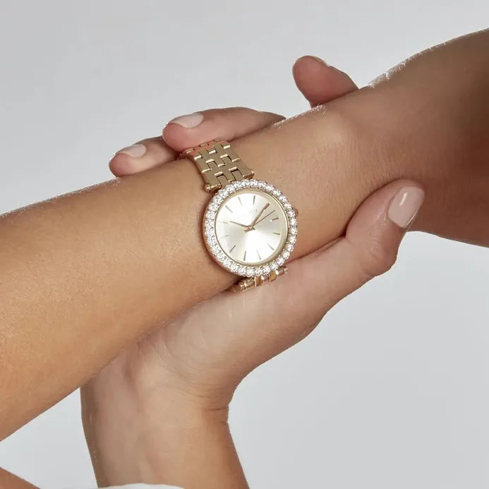  Shop Authentic Michael Kors Darci Analog Gold Dial Gold Steel Strap Watch For Women - MK4513 - Luxxuri