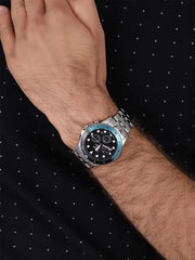  Shop Authentic Fossil FB-01 Chronograph Black Dial Silver Steel Strap Watch for Men - FS5827 - Luxxuri