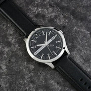  Shop Authentic Armani Exchange Hampton Chronograph Black Dial Black Leather Strap Watch For Men - AX2101 - Luxxuri