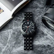  Shop Authentic Michael Kors Cunningham Chronograph Black Dial Black Steel Strap Watch For Men - MK8965 - Luxxuri