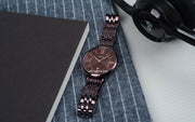  Shop Authentic Fossil Jacqueline Brown Dial Brown Steel Strap Watch for Women - ES4100 - Luxxuri