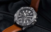  Shop Authentic Fossil Garrett Chronograph Grey Dial Brown Leather Strap Watch for Men - FS5770 - Luxxuri