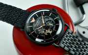  Shop Authentic Emporio Armani Automatic Multifunction Black Dial Black Mesh Bracelet Watch For Men - AR60025 - Luxxuri