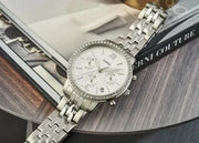  Shop Authentic Fossil Neutra Chronograph Silver Dial Silver Steel Strap Watch for Women - ES5217 - Luxxuri