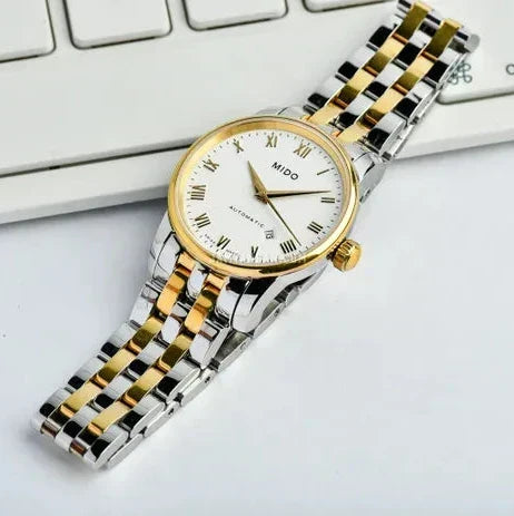 Shop Authentic Mido Baroncelli III Automatic White Dial Two Tone Steel Strap Watch For Women - M7600.9.26.1 - Luxxuri