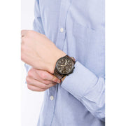  Shop Authentic Fossil Forrester Chronograph Black Dial Brown Leather Strap Watch for Men - FS5608 - Luxxuri