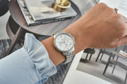  Shop Authentic Fossil Neutra Chronograph Silver Dial Silver Steel Strap Watch for Women - ES5217 - Luxxuri
