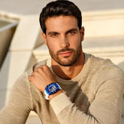  Shop Authentic Guess Phoenix Multifunction Blue Dial White Rubber Strap Watch for Men - GW0499G6 - Luxxuri
