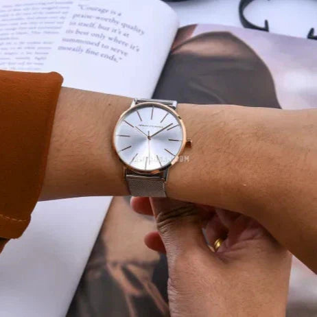  Shop Authentic Armani Exchange Lola Analog White Dial Silver Mesh Strap Watch For Women - AX5537 - Luxxuri