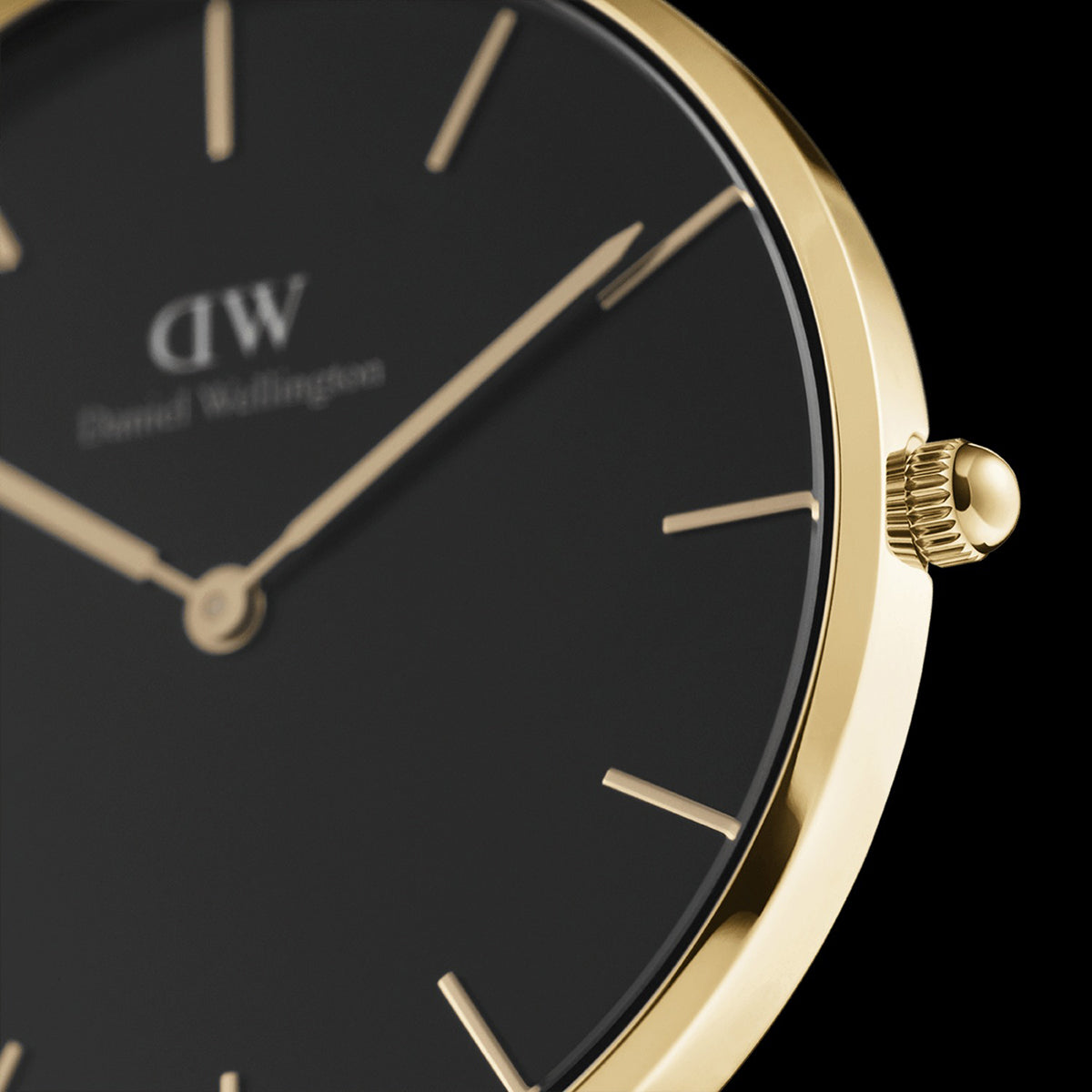  Shop Authentic Daniel Wellington Classic Petite Black Dial Gold Mesh Bracelet Watch For Women - DW00100347 - Luxxuri